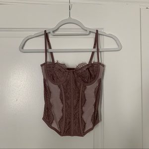 Urban Outfitters Out From Under Modern Love Corset — Blush